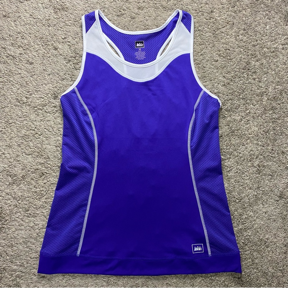 REI Racerback Tank Top Size Medium Womens Black Workout Athletic Shirt Medium
